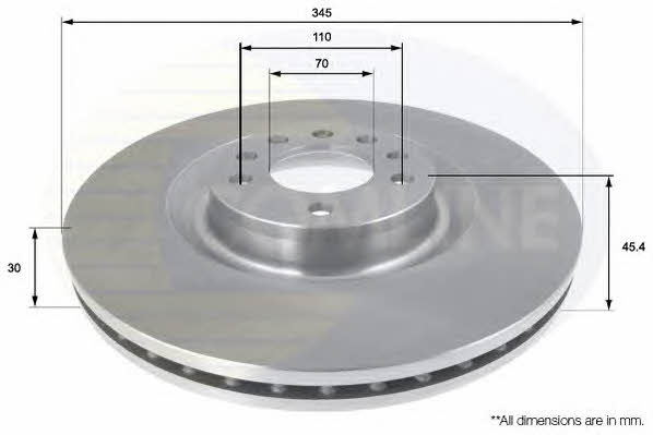 Comline ADC1155V Диск гальмівний передній вентильований ADC1155V: Приваблива ціна - Купити у Польщі на 2407.PL!