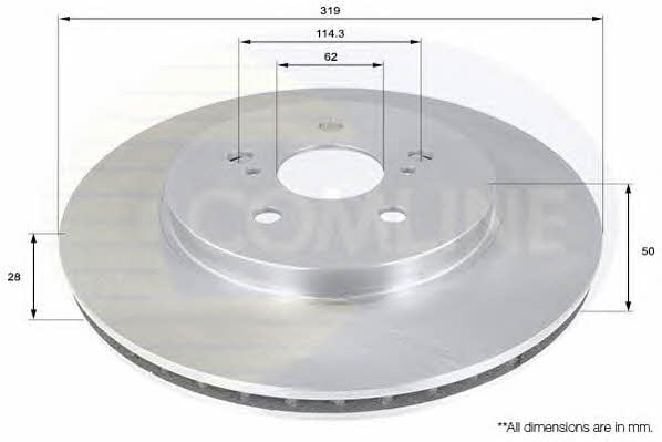 Comline ADC01158V Front brake disc ventilated ADC01158V: Buy near me in Poland at 2407.PL - Good price!