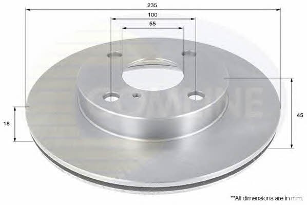 Comline ADC0407V Front brake disc ventilated ADC0407V: Buy near me at 2407.PL in Poland at an Affordable price!