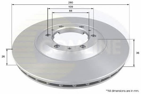 Comline ADC0705V Front brake disc ventilated ADC0705V: Buy near me at 2407.PL in Poland at an Affordable price!