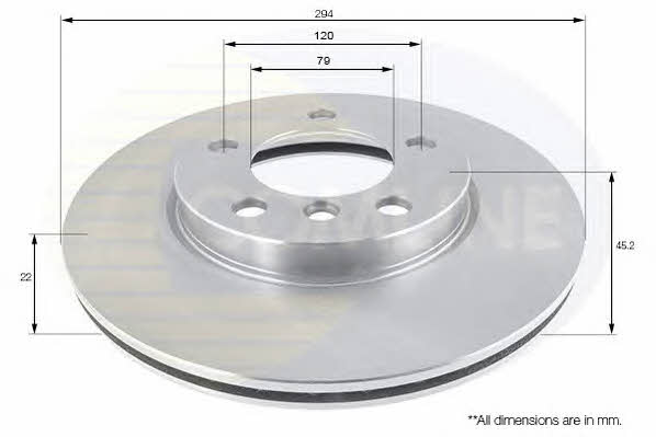 Comline ADC1775V Front brake disc ventilated ADC1775V: Buy near me in Poland at 2407.PL - Good price!