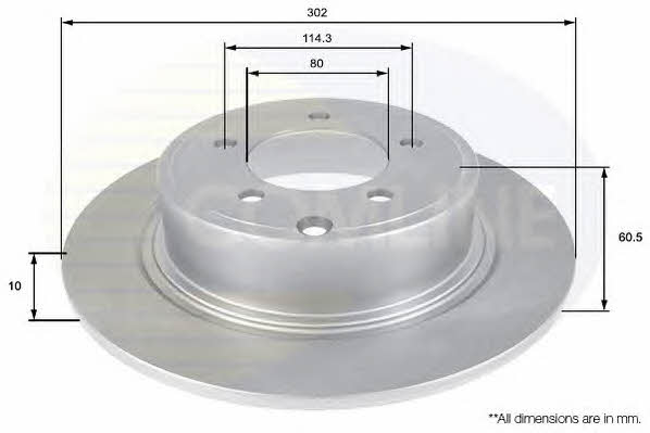 Comline ADC2321 Rear brake disc, non-ventilated ADC2321: Buy near me in Poland at 2407.PL - Good price!