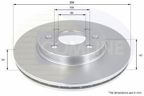 Comline ADC1052V Front brake disc ventilated ADC1052V: Buy near me at 2407.PL in Poland at an Affordable price!
