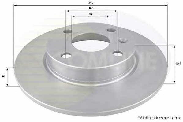 Comline ADC1134 Bremsscheibe hinten, unbelüftet ADC1134: Kaufen Sie zu einem guten Preis in Polen bei 2407.PL!