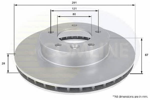 Comline ADC1222V Front brake disc ventilated ADC1222V: Buy near me at 2407.PL in Poland at an Affordable price!