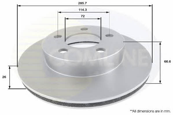 Comline ADC1230V Wentylowana przednia tarcza hamulcowa ADC1230V: Dobra cena w Polsce na 2407.PL - Kup Teraz!