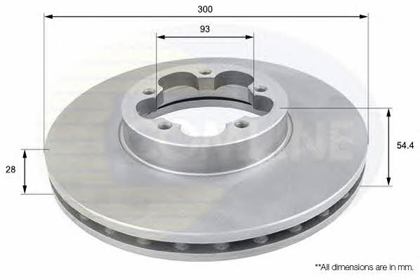 Comline ADC1232V Front brake disc ventilated ADC1232V: Buy near me at 2407.PL in Poland at an Affordable price!