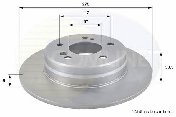 Comline ADC1616 Rear brake disc, non-ventilated ADC1616: Buy near me in Poland at 2407.PL - Good price!