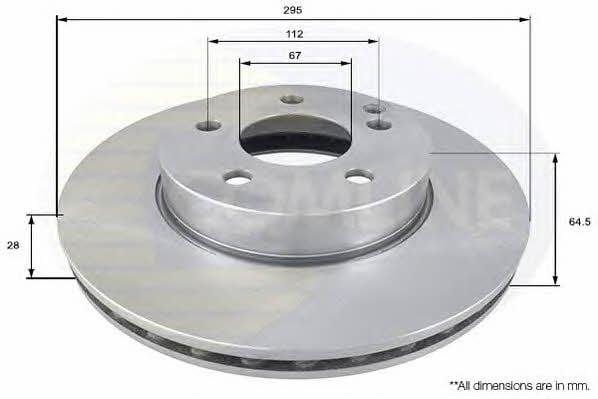 Comline ADC1662V Front brake disc ventilated ADC1662V: Buy near me in Poland at 2407.PL - Good price!