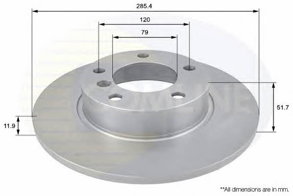 Comline ADC1701 Unventilated front brake disc ADC1701: Buy near me in Poland at 2407.PL - Good price!