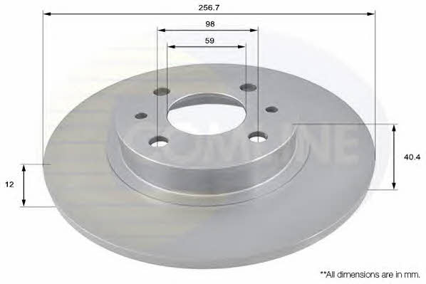 Comline ADC1802 Unventilated front brake disc ADC1802: Buy near me in Poland at 2407.PL - Good price!