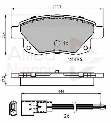 Comline ADB21554 Brake Pad Set, disc brake ADB21554: Buy near me in Poland at 2407.PL - Good price!