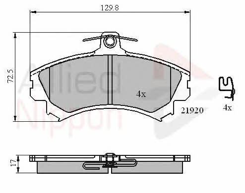 Comline ADB31304 Brake Pad Set, disc brake ADB31304: Buy near me in Poland at 2407.PL - Good price!