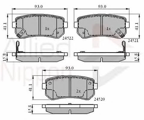 Comline ADB31543 Brake Pad Set, disc brake ADB31543: Buy near me in Poland at 2407.PL - Good price!