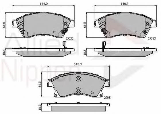 Comline ADB32038 Brake Pad Set, disc brake ADB32038: Buy near me in Poland at 2407.PL - Good price!