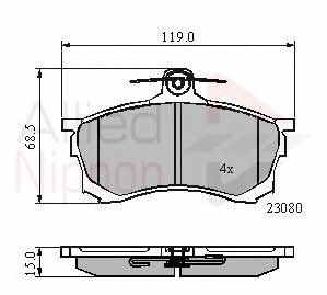 Comline ADB3452 Тормозные колодки дисковые, комплект ADB3452: Отличная цена - Купить в Польше на 2407.PL!