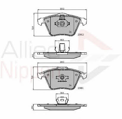 Comline ADB01607 Brake Pad Set, disc brake ADB01607: Buy near me in Poland at 2407.PL - Good price!