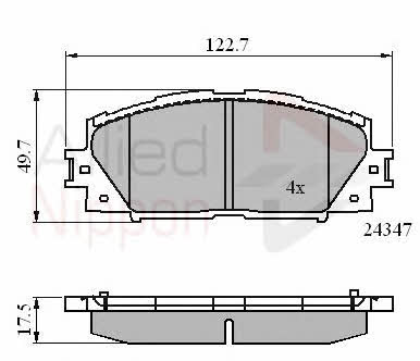 Comline ADB01612 Brake Pad Set, disc brake ADB01612: Buy near me in Poland at 2407.PL - Good price!