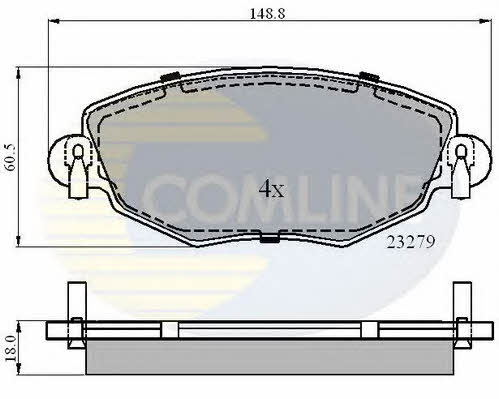 Comline CBP01110 Scheibenbremsbeläge, Set CBP01110: Kaufen Sie zu einem guten Preis in Polen bei 2407.PL!