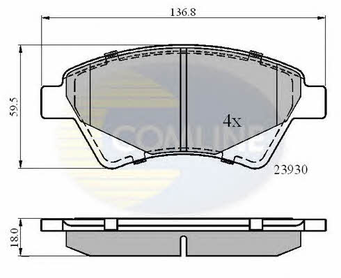 Comline CBP01160 Brake Pad Set, disc brake CBP01160: Buy near me in Poland at 2407.PL - Good price!