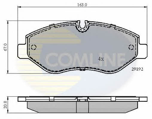 Comline CBP01555 Brake Pad Set, disc brake CBP01555: Buy near me in Poland at 2407.PL - Good price!