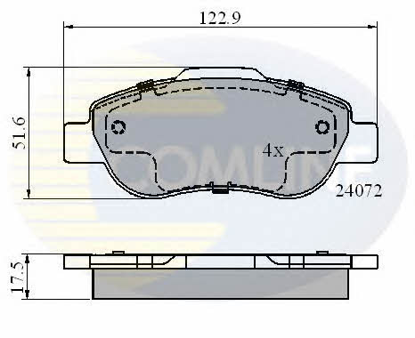 Comline CBP01600 Гальмівні колодки, комплект CBP01600: Приваблива ціна - Купити у Польщі на 2407.PL!