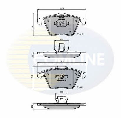 Comline CBP01607 Brake Pad Set, disc brake CBP01607: Buy near me in Poland at 2407.PL - Good price!