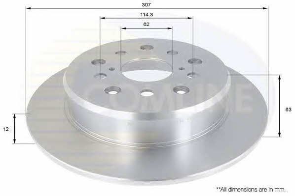 Comline ADC0188 Rear brake disc, non-ventilated ADC0188: Buy near me at 2407.PL in Poland at an Affordable price!
