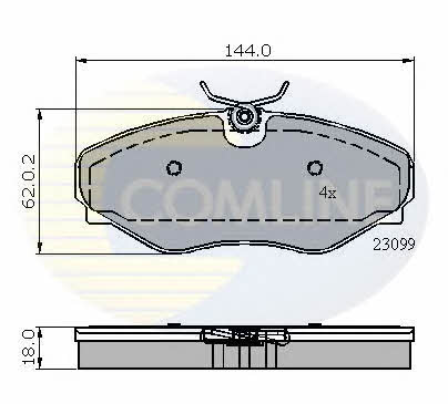 Comline CBP01766 Гальмівні колодки, комплект CBP01766: Приваблива ціна - Купити у Польщі на 2407.PL!