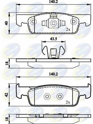 Comline CBP02144 Brake Pad Set, disc brake CBP02144: Buy near me in Poland at 2407.PL - Good price!