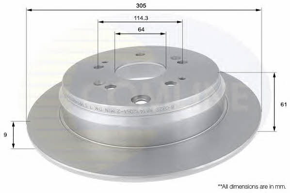 Comline ADC0556 Тормозной диск задний невентилируемый ADC0556: Отличная цена - Купить в Польше на 2407.PL!