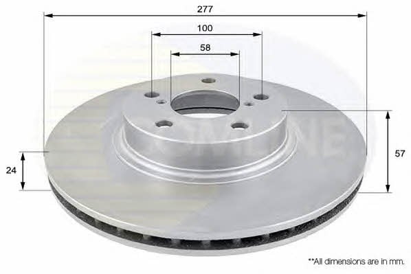 Comline ADC0811V Front brake disc ventilated ADC0811V: Buy near me in Poland at 2407.PL - Good price!