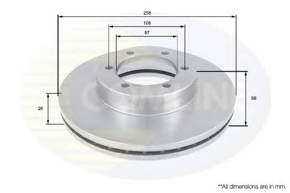 Comline ADC1030V Front brake disc ventilated ADC1030V: Buy near me at 2407.PL in Poland at an Affordable price!