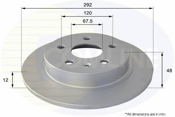 Comline ADC1145 Rear brake disc, non-ventilated ADC1145: Buy near me in Poland at 2407.PL - Good price!