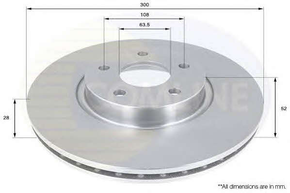 Comline ADC1249V Front brake disc ventilated ADC1249V: Buy near me in Poland at 2407.PL - Good price!