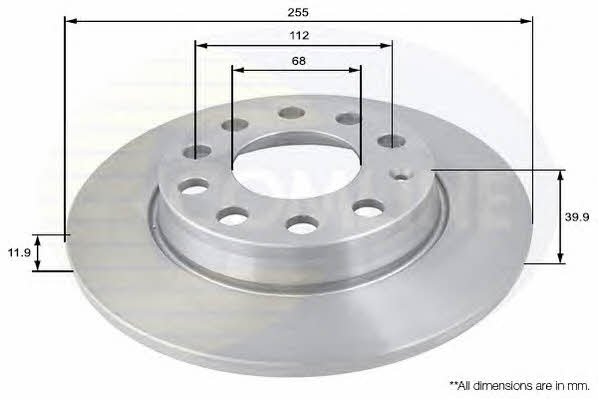 Comline ADC1436 Rear brake disc, non-ventilated ADC1436: Buy near me in Poland at 2407.PL - Good price!
