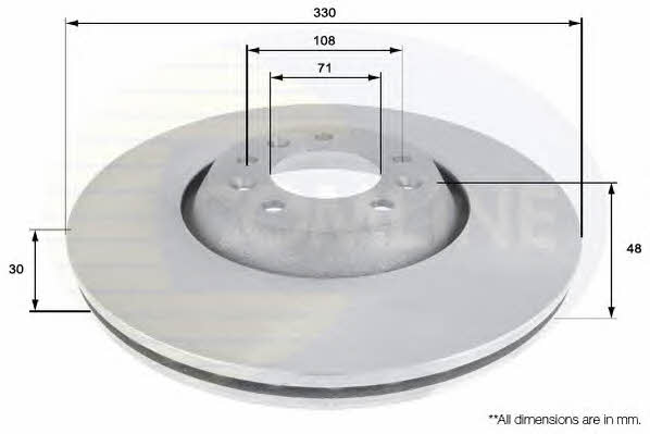 Comline ADC1552V Тормозной диск передний вентилируемый ADC1552V: Отличная цена - Купить в Польше на 2407.PL!
