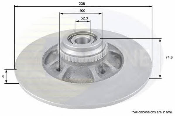 Comline ADC1562 Rear brake disc, non-ventilated ADC1562: Buy near me in Poland at 2407.PL - Good price!