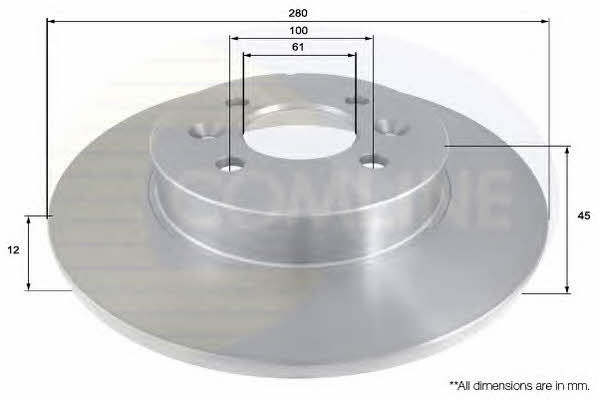 Comline ADC1569 Bremsscheibe hinten, unbelüftet ADC1569: Kaufen Sie zu einem guten Preis in Polen bei 2407.PL!