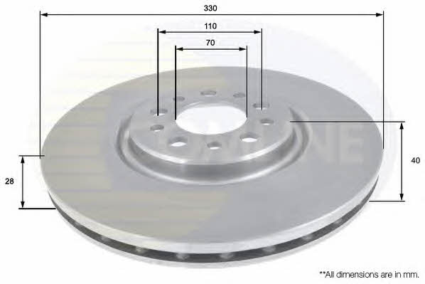 Comline ADC1827V Front brake disc ventilated ADC1827V: Buy near me in Poland at 2407.PL - Good price!