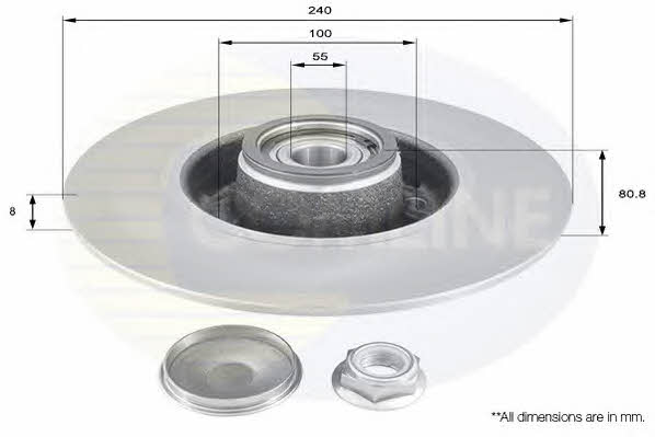 Comline ADC3010 Rear brake disc, non-ventilated ADC3010: Buy near me in Poland at 2407.PL - Good price!