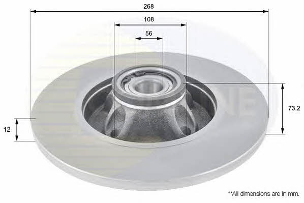 Comline ADC3011 Rear brake disc, non-ventilated ADC3011: Buy near me in Poland at 2407.PL - Good price!