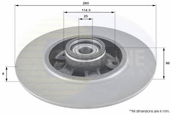 Comline ADC3015 Тормозной диск задний невентилируемый ADC3015: Отличная цена - Купить в Польше на 2407.PL!