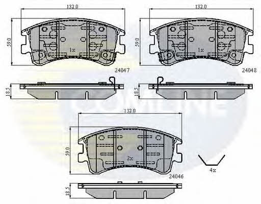 Comline CBP3950 Klocki hamulcowe, zestaw CBP3950: Atrakcyjna cena w Polsce na 2407.PL - Zamów teraz!