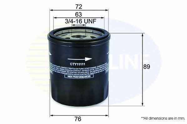 Comline CTY11111 Oil Filter CTY11111: Buy near me in Poland at 2407.PL - Good price!
