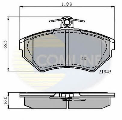 Comline CBP0989 Гальмівні колодки, комплект CBP0989: Приваблива ціна - Купити у Польщі на 2407.PL!