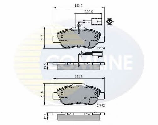 Comline CBP11600 Brake Pad Set, disc brake CBP11600: Buy near me in Poland at 2407.PL - Good price!