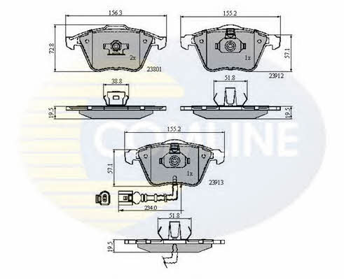 Comline CBP11628 Brake Pad Set, disc brake CBP11628: Buy near me in Poland at 2407.PL - Good price!