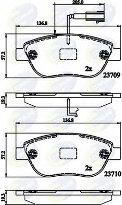 Comline CBP12140 Brake Pad Set, disc brake CBP12140: Buy near me in Poland at 2407.PL - Good price!