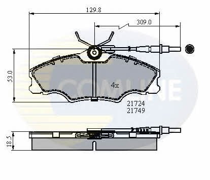 Comline CBP1433 Brake Pad Set, disc brake CBP1433: Buy near me in Poland at 2407.PL - Good price!